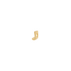 Letter Slider Charm - Solid Gold - J