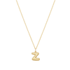 Bubble Letter Necklace - Gold - Z