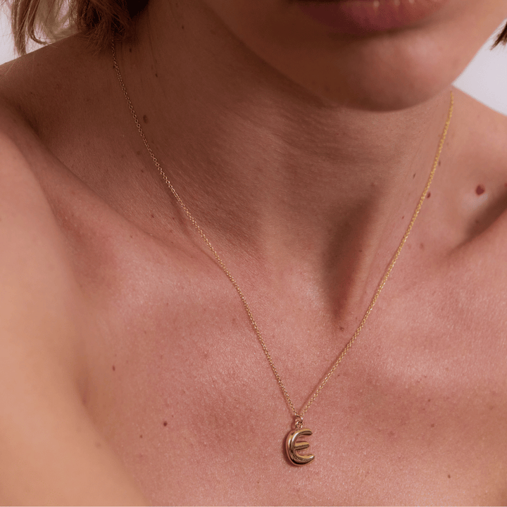 Bubble Letter Necklace - Gold
