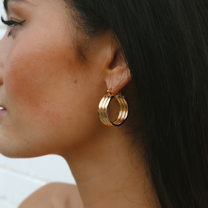 Tessa Hoop Earrings - Gold
