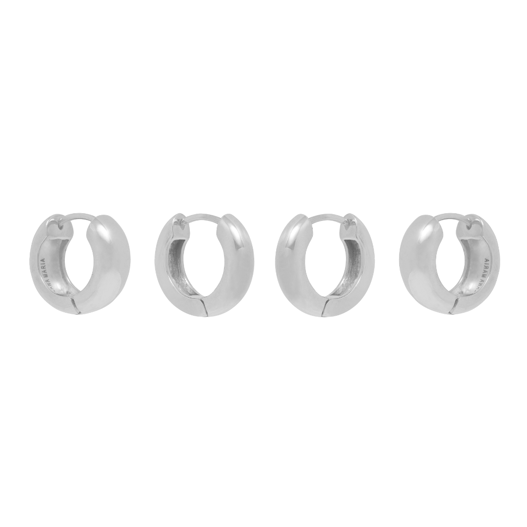 Huggie Duo Bundle - Silver