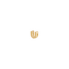 Letter Slider Charm - Solid Gold - U