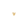 Letter Slider Charm - Solid Gold - V