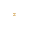 Letter Slider Charm - Solid Gold - X