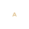 Letter Slider Charm - Solid Gold - A