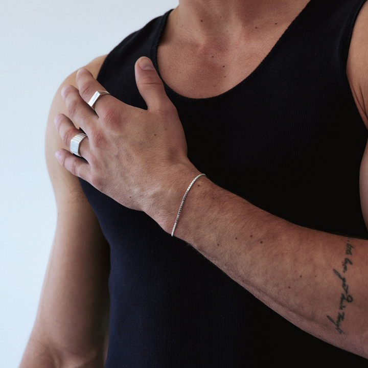 Box Chain Bracelet - Sterling Silver