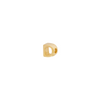 Letter Slider Charm - Solid Gold - D