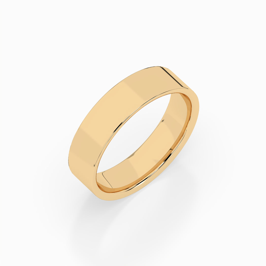 Cigar Ring 6mm - 7mm - Yellow Gold