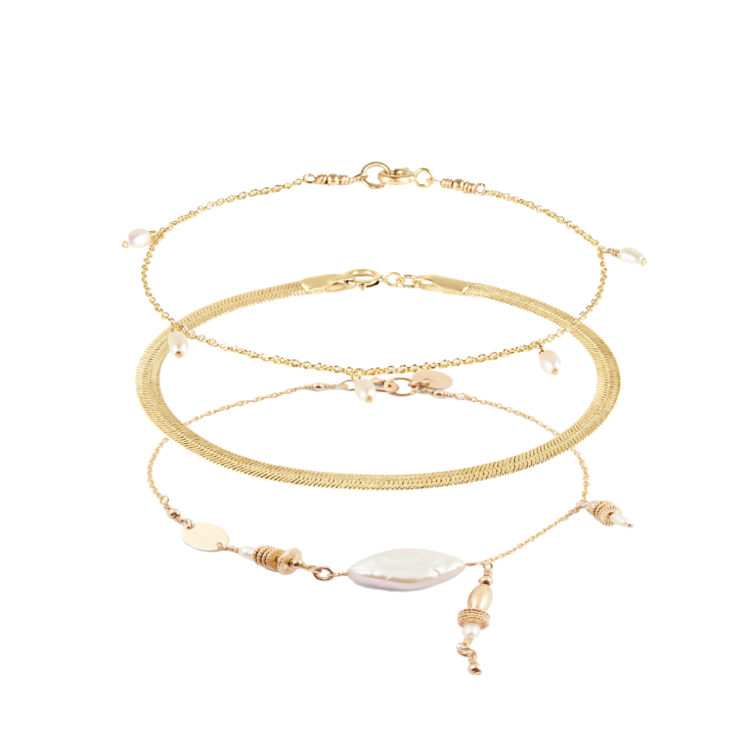 Clementine Trio Bracelet Bundle - Gold