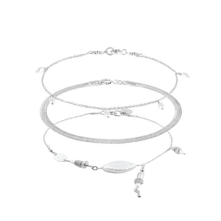 Clementine Trio Bracelet Bundle - Silver