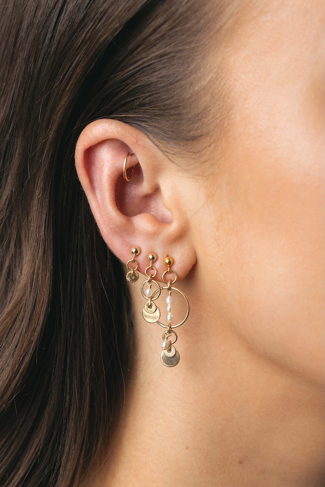 Elsa Freshwater Pearl Earrings - Gold