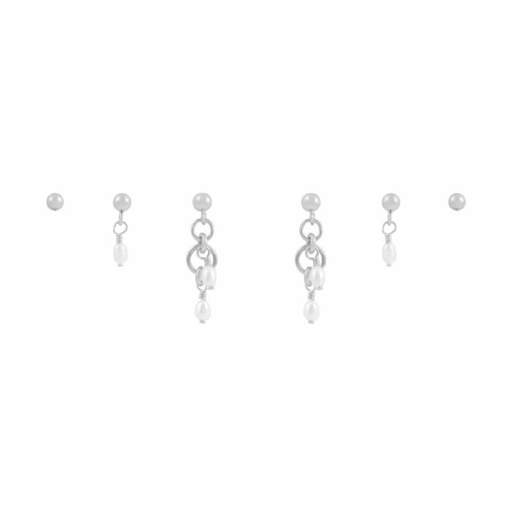 Peta Trio Earring Stack  - Silver