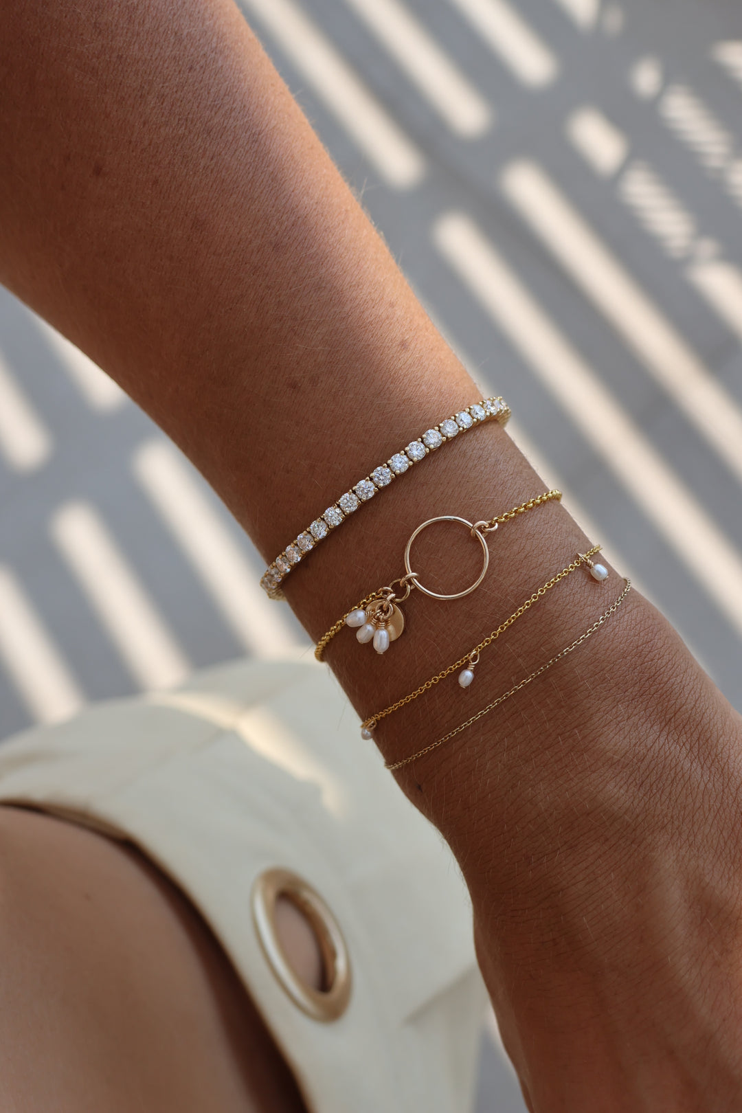Pipa Freshwater Pearl Bracelet - Gold