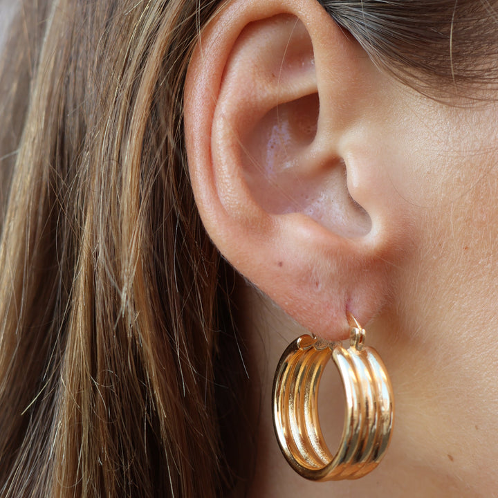 Tessa Hoop Earrings - Gold