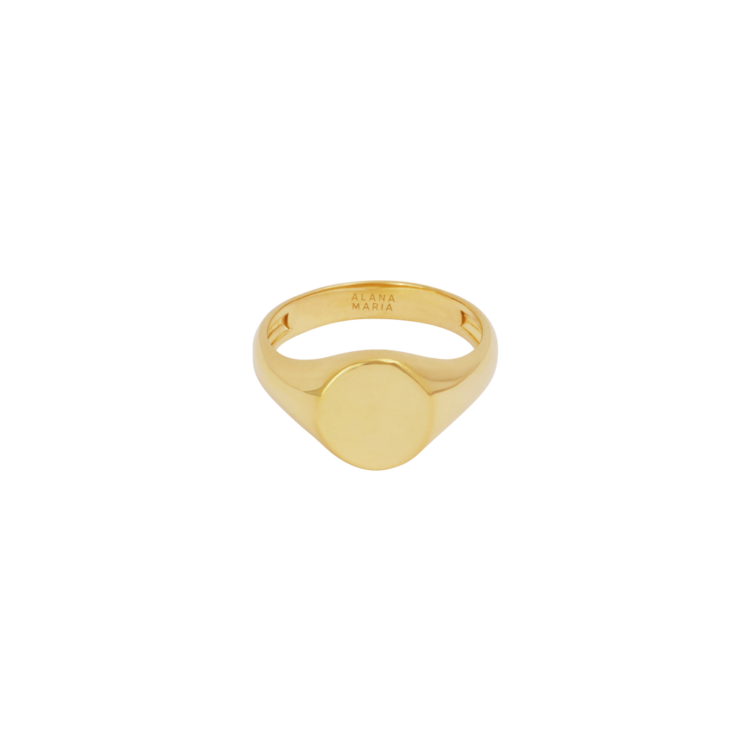 Oval Signet Ring - Gold