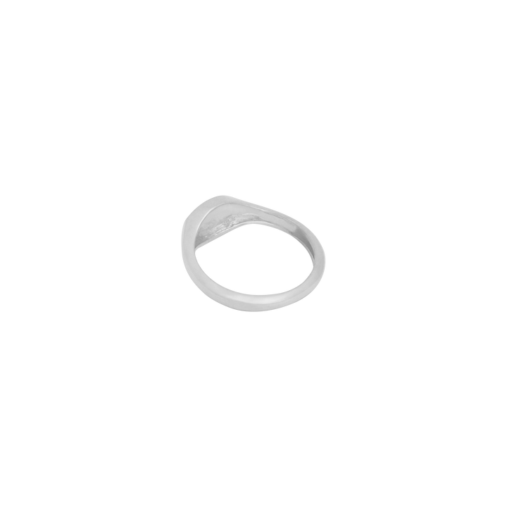 Petite Oval Signet Ring - Silver