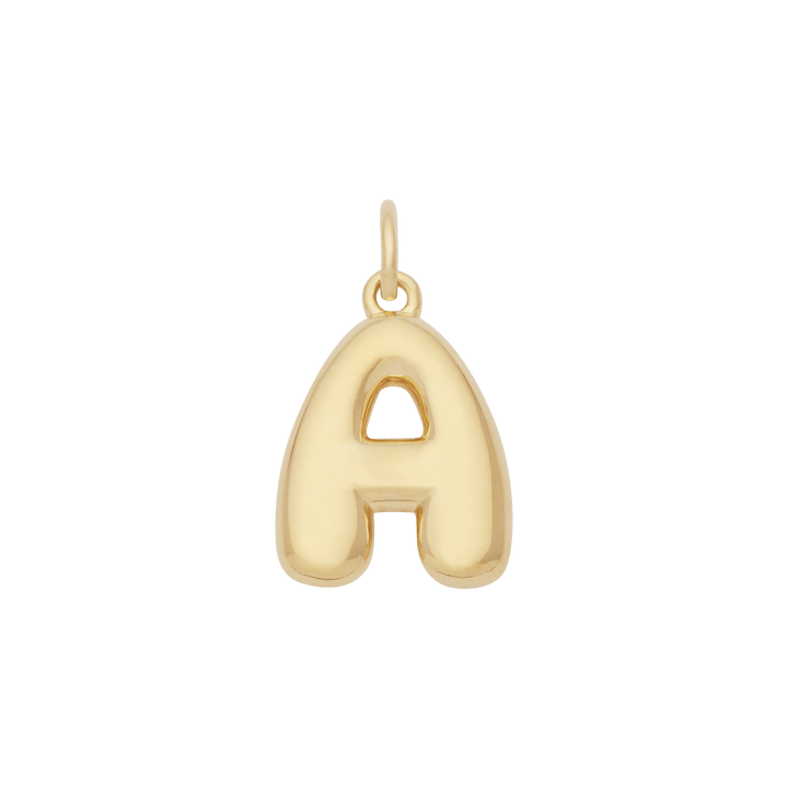 Bubble Letter Charm - Gold