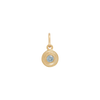 Birthstone Charm - Gold - March - Light Blue