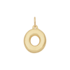 Bubble Letter Charm - Gold - O