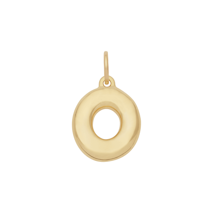 Bubble Letter Charm - Gold