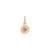 Birthstone Charm - Gold - July - Light Pink