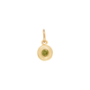 Birthstone Charm - Gold - August - Light Green