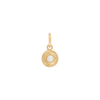 Birthstone Charm - Gold - October - Synthetic Opal