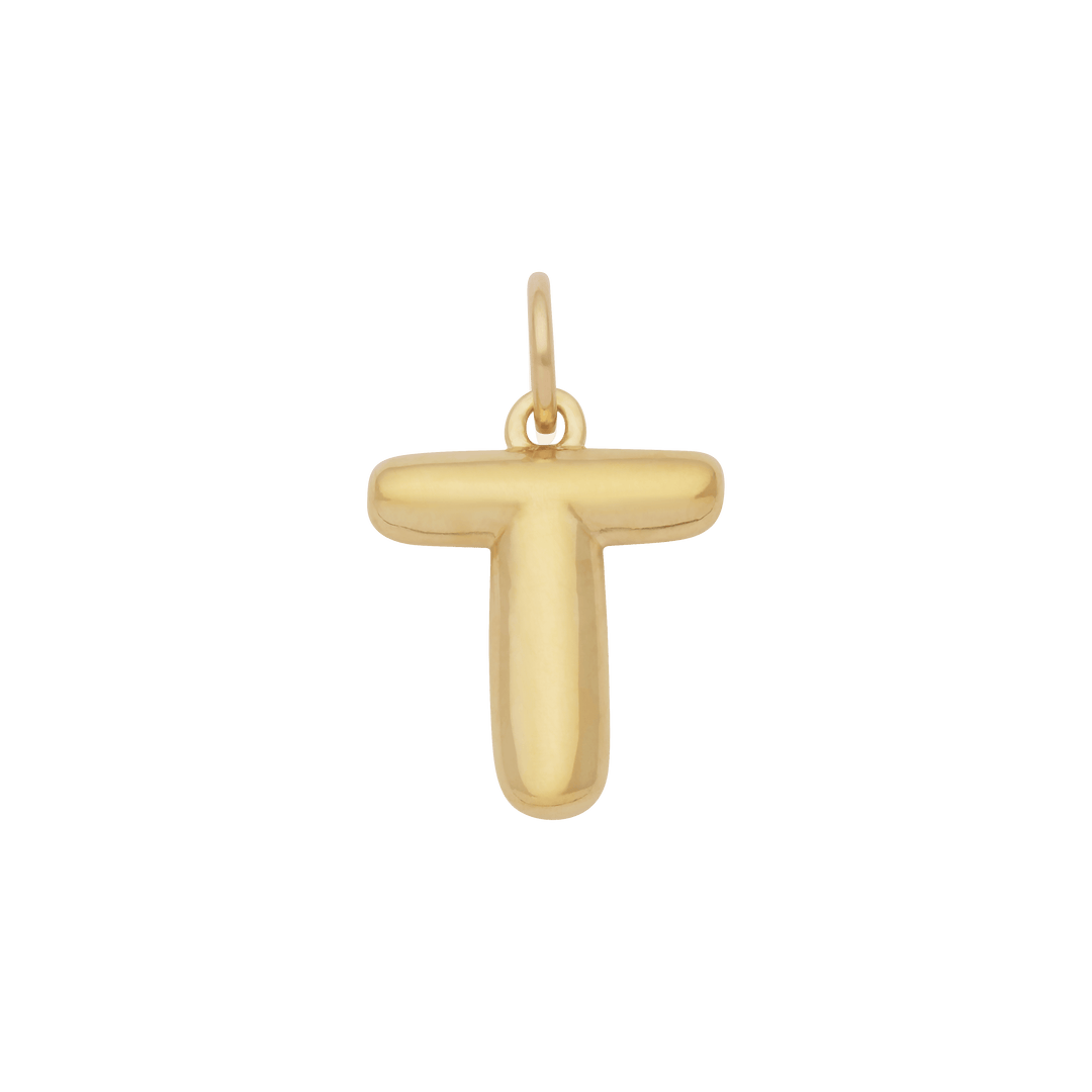 Bubble Letter Charm - Gold