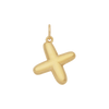 Bubble Letter Charm - Gold - X