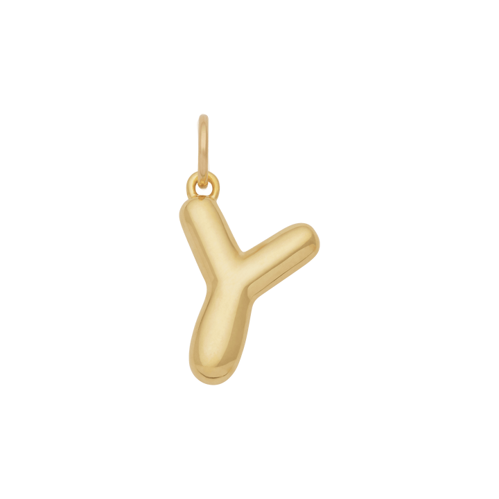 Bubble Letter Charm - Gold