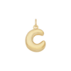 Bubble Letter Charm - Gold - C