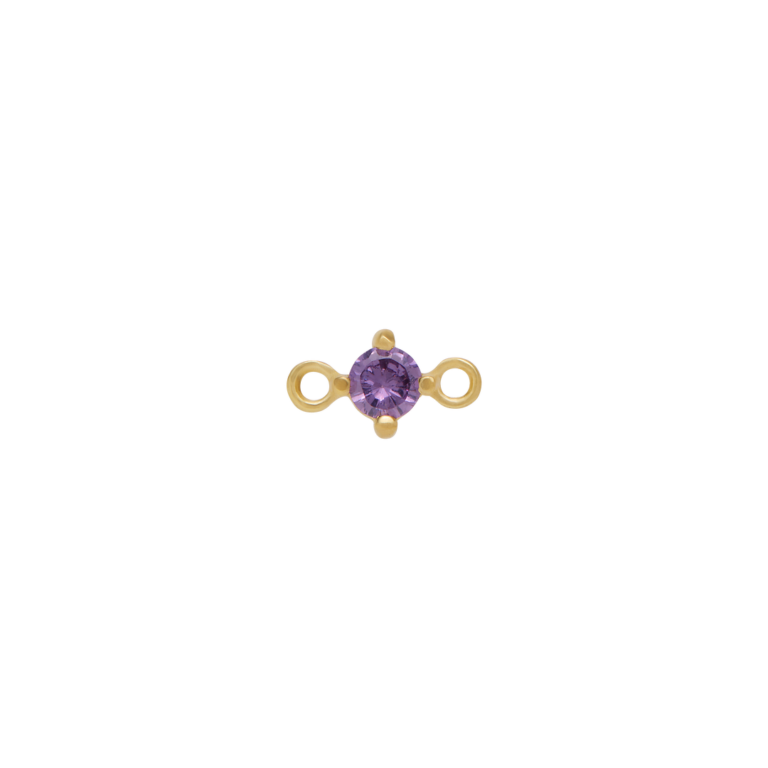 Fixed Birthstone Charm - Gold