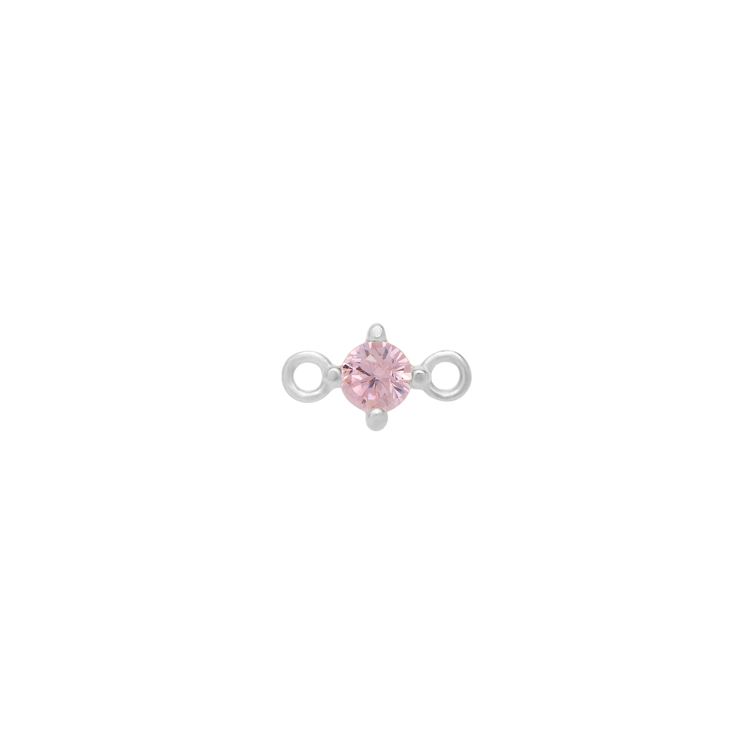 Fixed Birthstone Charm - Silver