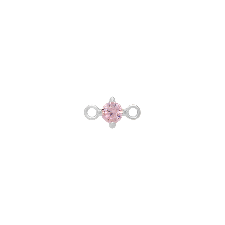 Fixed Birthstone Charm - Silver