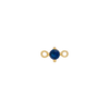 Fixed Birthstone Charm - Gold - September - Blue CZ