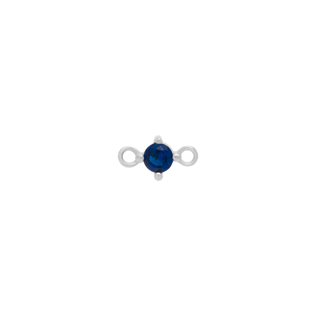 Fixed Birthstone Charm - Silver