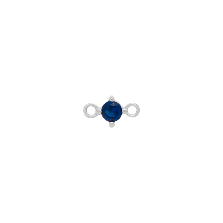 Fixed Birthstone Charm - Silver