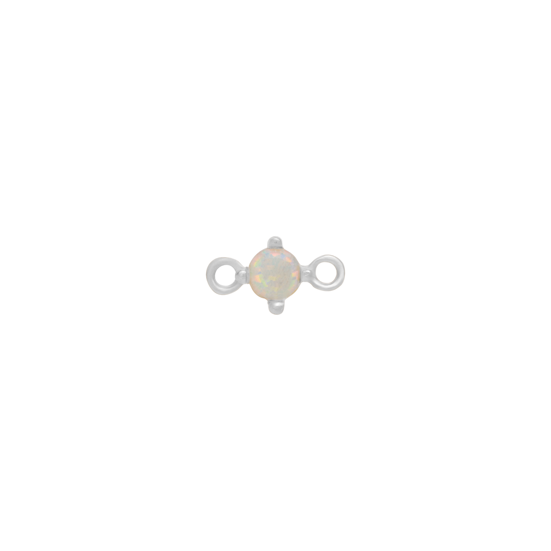 Fixed Birthstone Charm - Silver