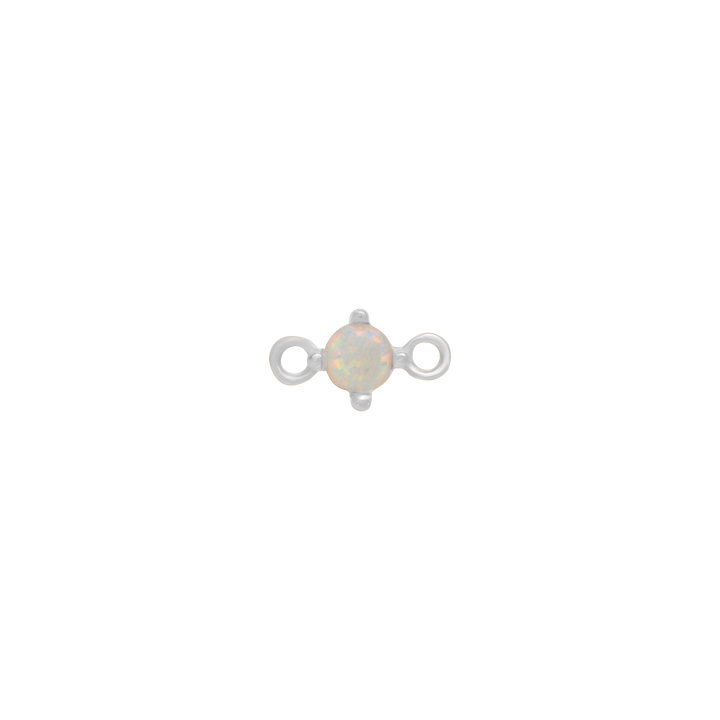 Fixed Birthstone Charm - Silver
