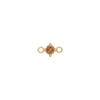 Fixed Birthstone Charm - Gold - November - Yellow CZ