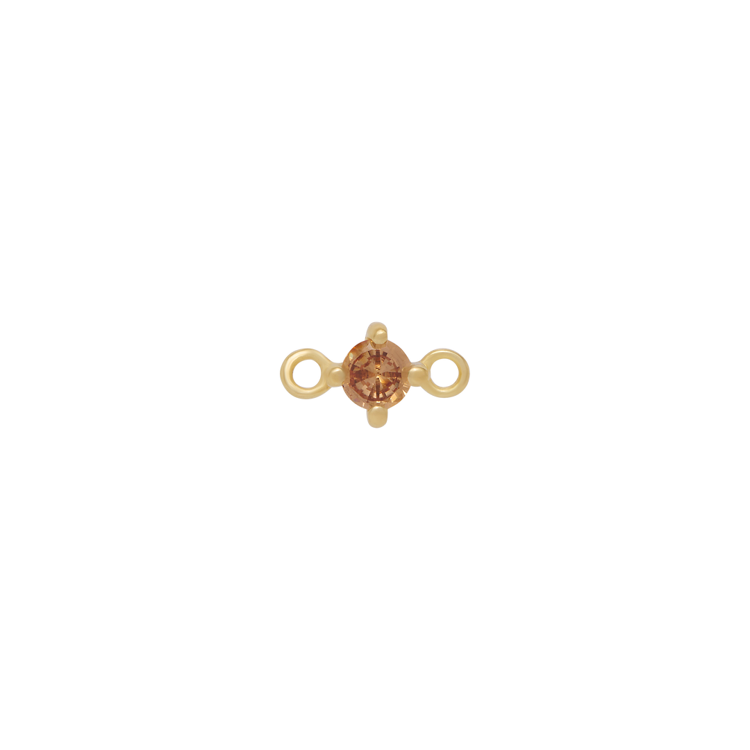 Fixed Birthstone Charm - Gold
