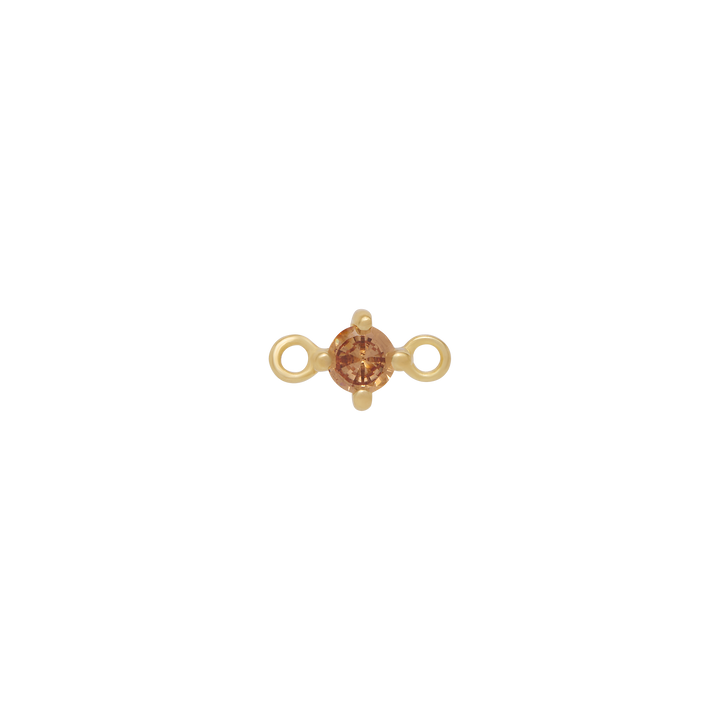 Fixed Birthstone Charm - Gold