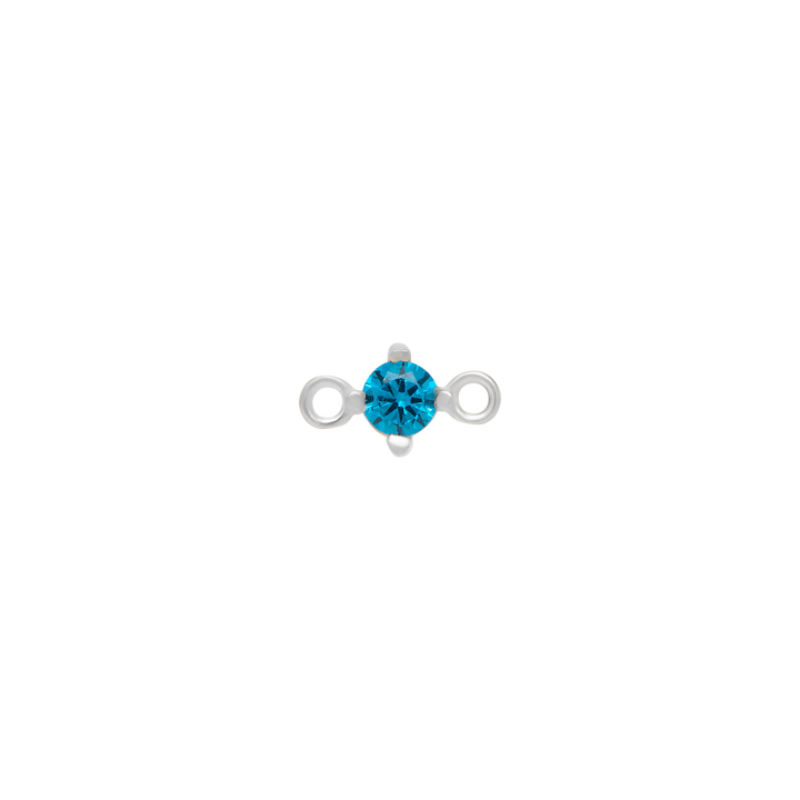 Fixed Birthstone Charm - Silver