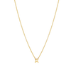 Initial Necklace - Gold - A