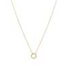 Fine Rolo Necklace with Round Clasp - Gold - 16 inch