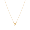 Fine Rolo Necklace with Sailor Clasp - Gold - 16 inch