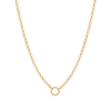 Belcher Necklace with Round Clasp - Gold - 16 inch