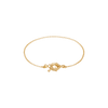Fine Rolo Bracelet with Sailor Clasp - Gold - 15.5cm