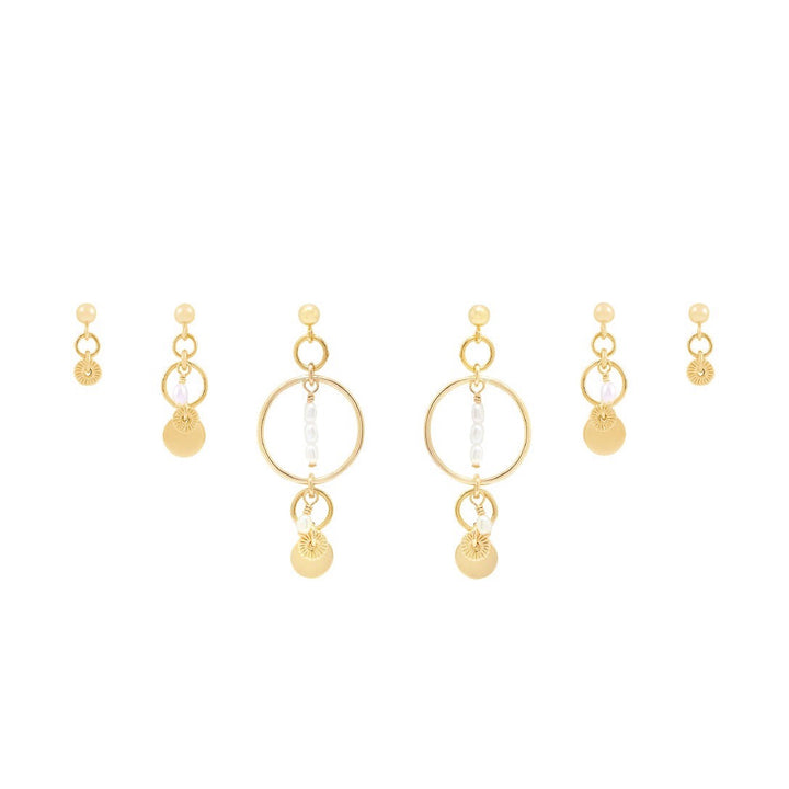 Elsa Trio Earring Stack  - Gold