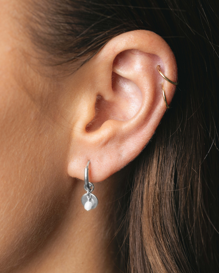 Sia Mini Hoop Earrings - Silver
